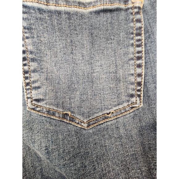 Free People Embroidered Bird Raw Hem Skinny Jeans Sz 28 Peacock Floral - Picture 13 of 15